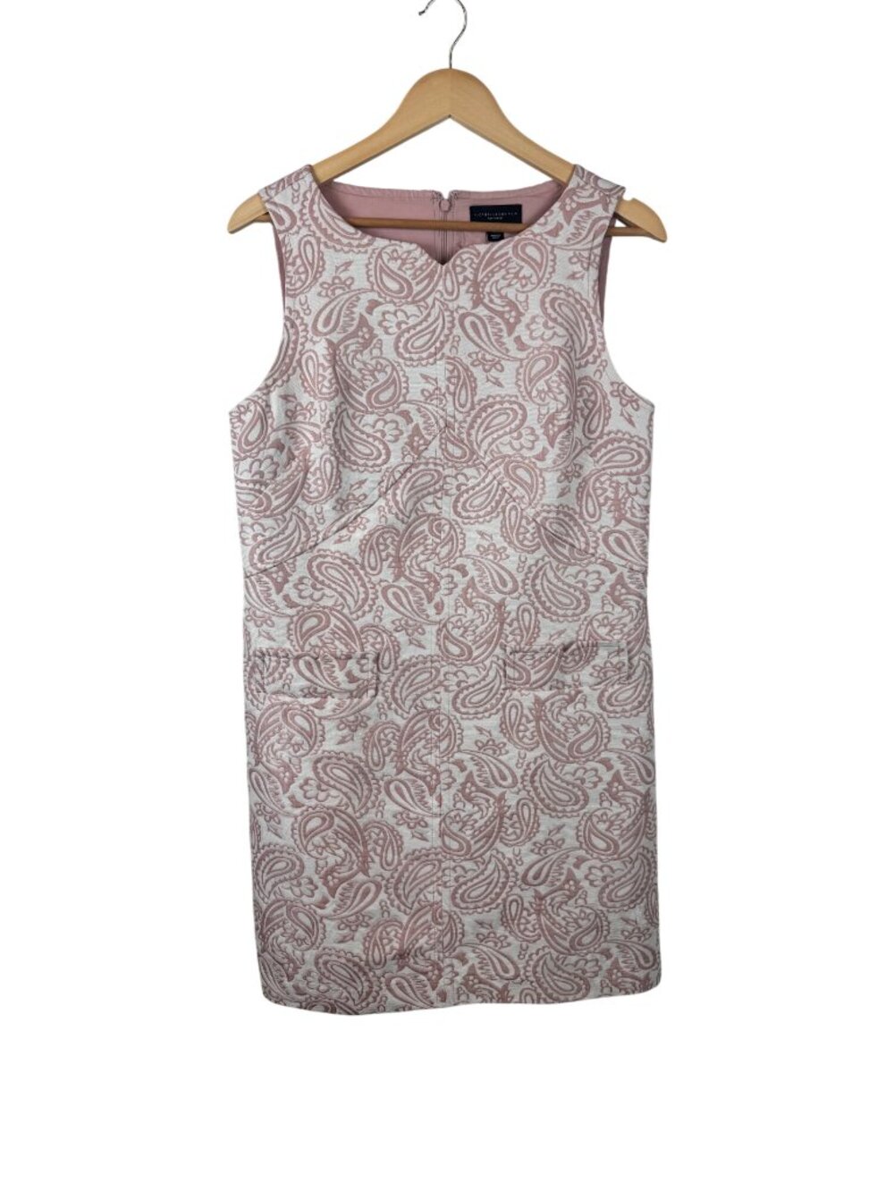 Victoria Beckham For Target Pink Paisley Sleeveless Dress Size Medium